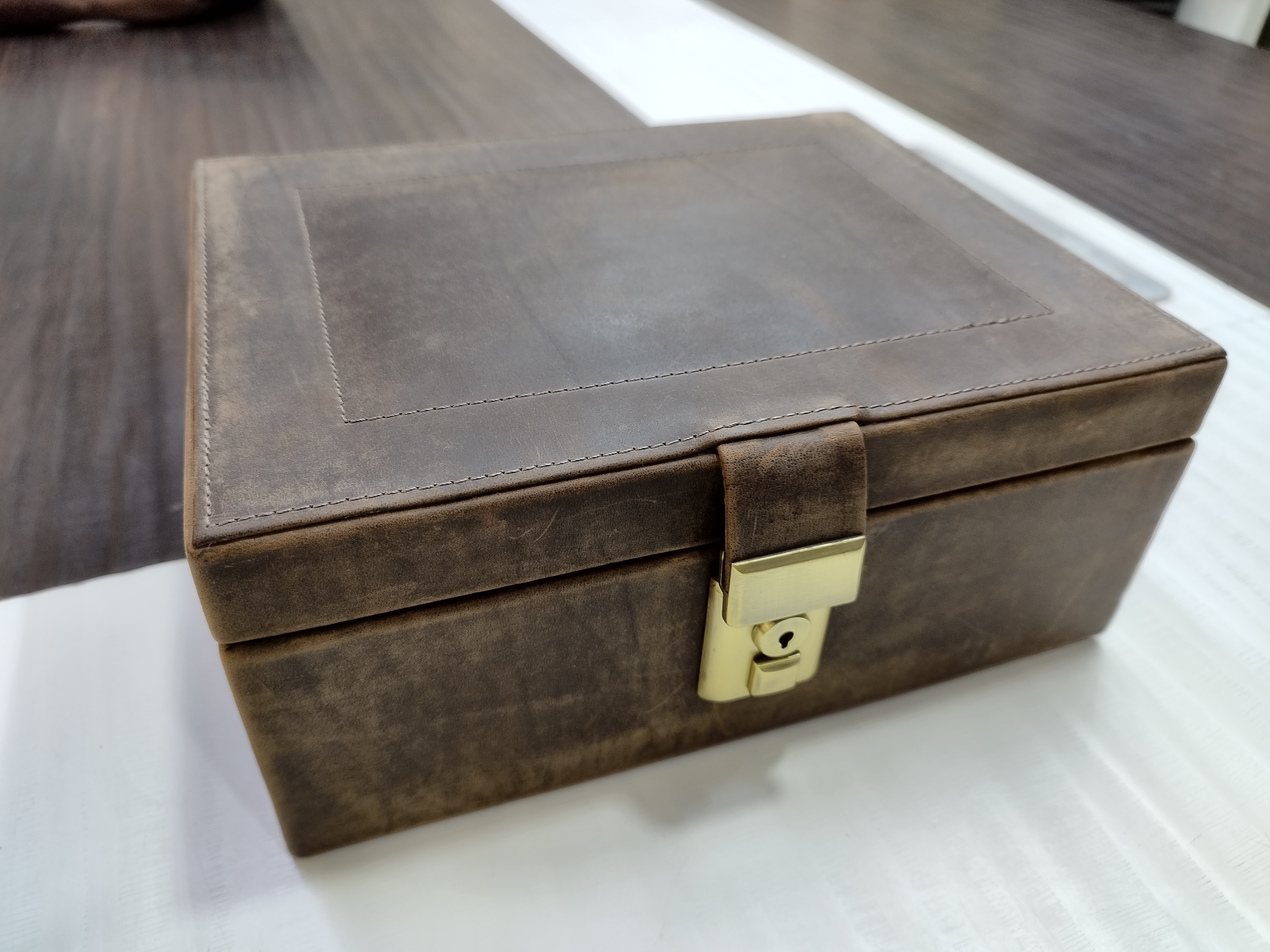 Luxury leather gift box